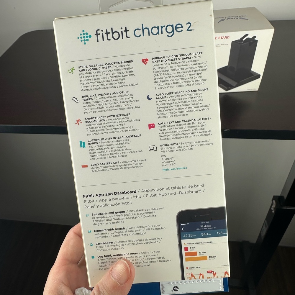 Fitbit Charge 2 Large with Black Charging Stand - Picture 4 of 6